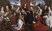 Master of the Saint Lucy Legend Virgin Surrounded by Female Saints Sweden oil painting artist